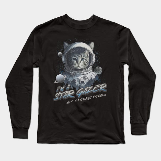 Astronaut I'm A Star Gazer Astronaut lover Long Sleeve T-Shirt by Barts Arts